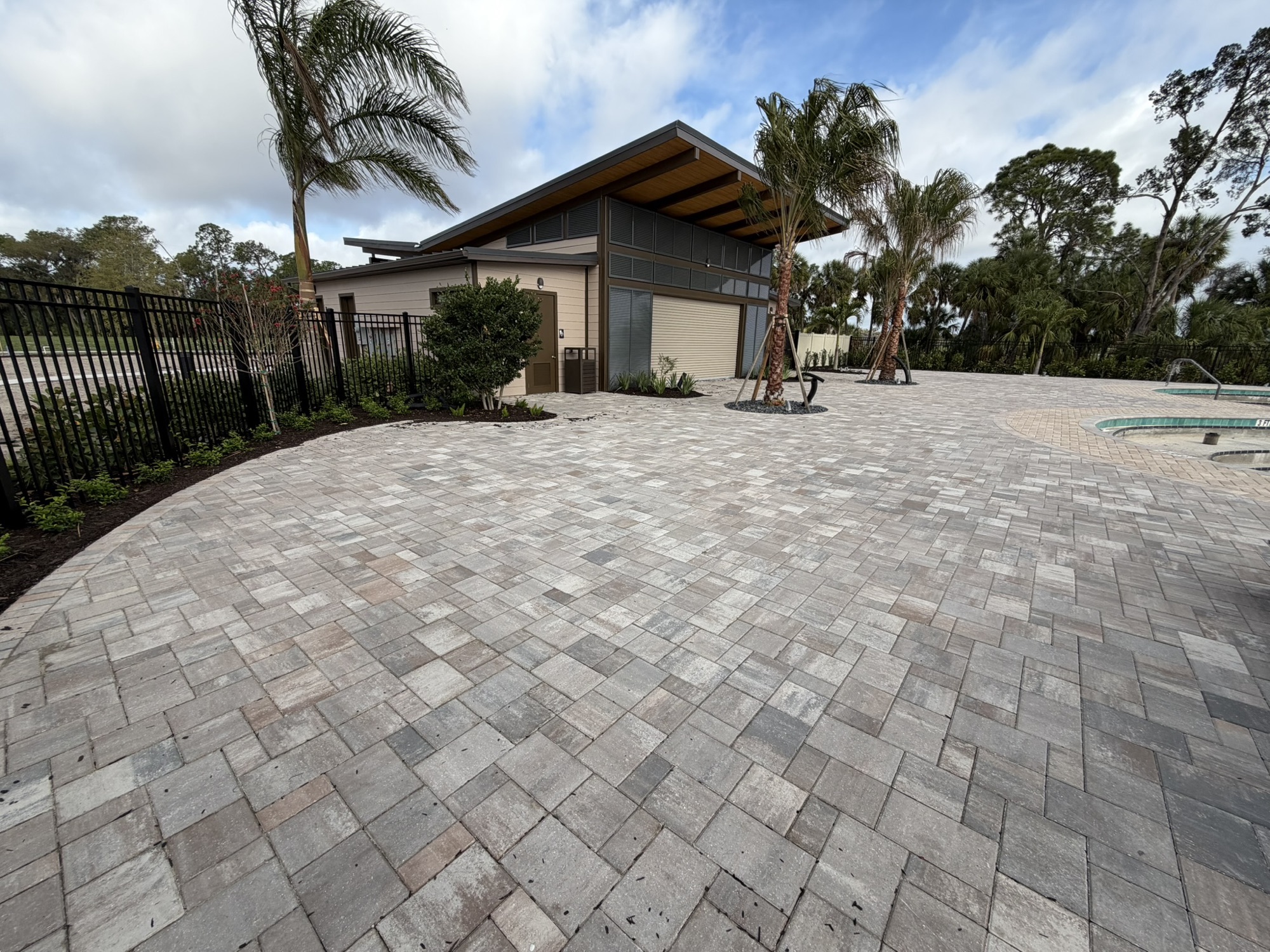 Custom paver patio installation at Oakfield by Evolution Pro Pavers